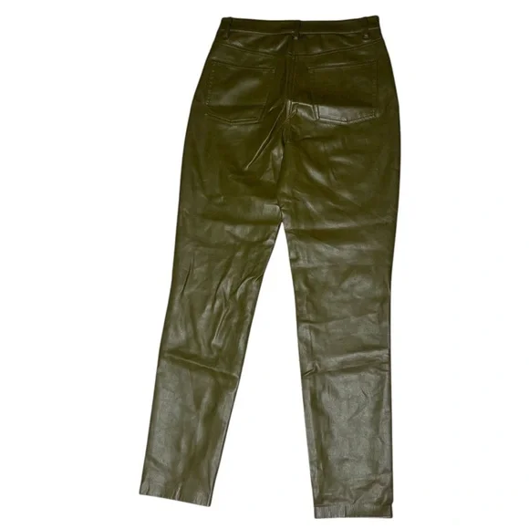 Aritzia Wilfred The Melina Vegan Leather Pants In Avocado Green Size 8 - Picture 6 of 6